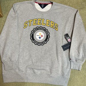 NWT Grey Tommy Hilfiger Pittsburgh Steelers NFL Sweatshirt   Size 3XL Men’s New!